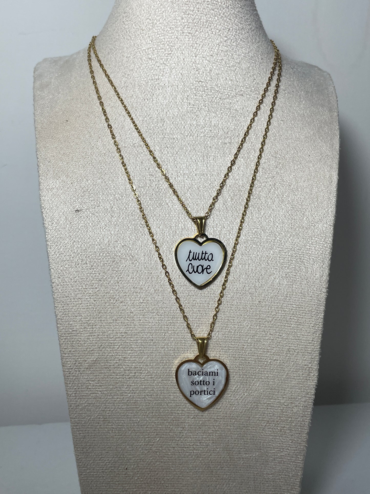 Collana medaglia a cuore